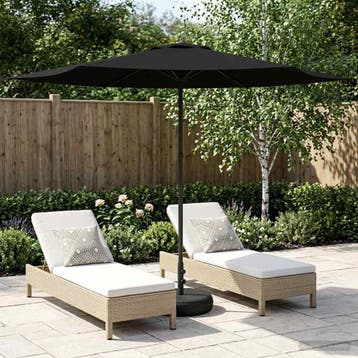 vidaXL Tuinparasol met Basis 300 x 300 cm Polyester, Verzenden, Nieuw, 2 tot 3 meter