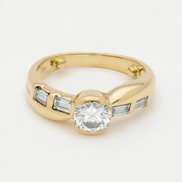 Ring - 18 karaat Geel goud Diamant (Natuurlijk), Nieuw