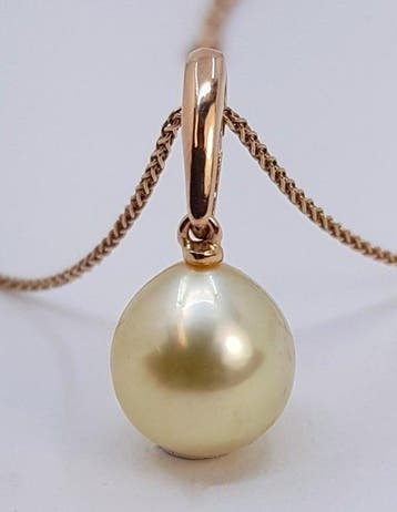 Zonder minimumprijs - Hanger - 14 karaat Roségoud - 10x11 mm