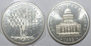 France Frankreich Km 951 1 100 Francs 1982 Typ Pantheon, Verzenden