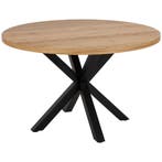 De Rebellenclub Cardiff Eetkamertafel - Ø120cm - Eiken -, Zo goed als nieuw, Eikenhout, 100 tot 150 cm, 100 tot 150 cm