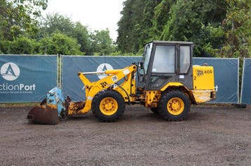 Veiling: Wiellader JCB 406 Diesel 33.5kW 1993 (Marge), Ophalen, Wiellader of Shovel