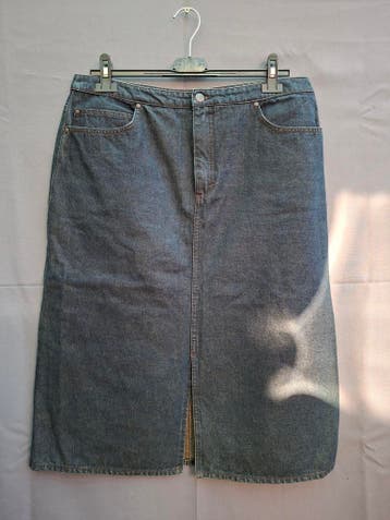 Esprit Jeans denim rok donkerblauw maat 44, Kleding | Dames, Rokken, Blauw, Maat 42/44 (L), Zo goed als nieuw, Knielengte