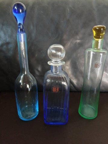 Fles (3) - Glas - Carlo Moretti, Murano.