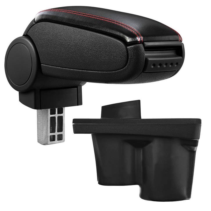 Armsteun voor Opel Adam kunstleer zwart met rood stiksel, Auto diversen, Auto-accessoires, Verzenden