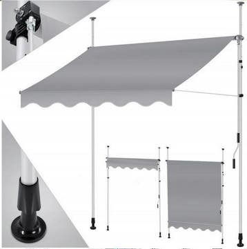 Klemluifel - Balkon luifel - Verticale luifel - 150 cm - Gri, Verzenden, Zo goed als nieuw