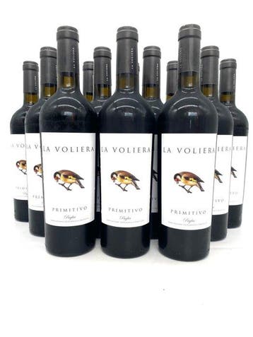 La Voliera Primitivo - Apulië - 12 Flessen (0.75 liter), Nieuw