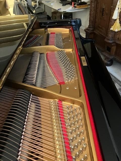 Perzina | zwart hoogglans, Muziek en Instrumenten, Piano's, Hoogglans, Zwart, Gebruikt, Vleugel, Ophalen