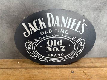 Prachtig whisky-embleem Jack Daniels - metalen plaquette -