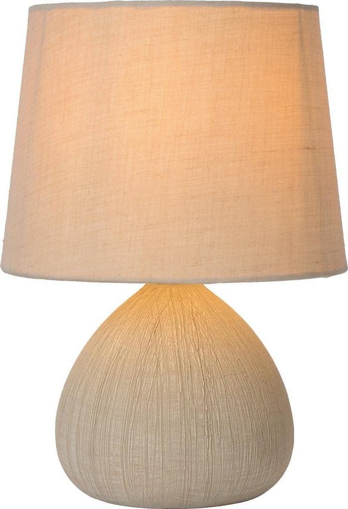 Lucide RAMZI - Tafellamp - Ø 18 cm - 1xE14 - Beige - Japandi, Huis en Inrichting, Lampen | Tafellampen, Nieuw, Ophalen of Verzenden