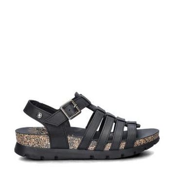 Panama Jack Sasha sleehak voor dames in het Zwart, Verzenden, Zwart, Nieuw, Sandalen of Muiltjes