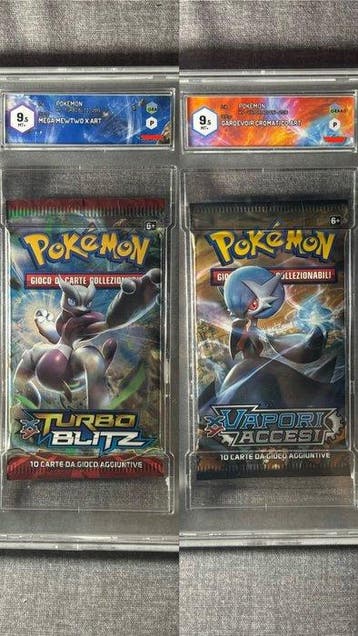 Pokémon - 2 Booster pack - Coppia di booster pack gradato, Nieuw