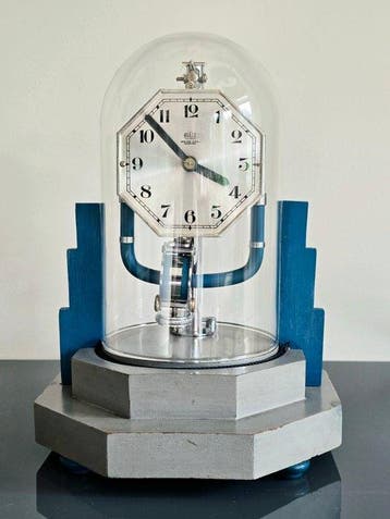 Elektromagnetische klok - Bulle - Chroom - Art Deco -, Antiek en Kunst