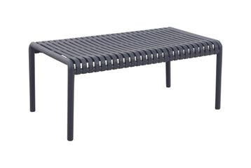 Stripe loungetafel 95x55 cm. - Antraciet - Weerbestendig, Tuin en Terras, Verzenden, Nieuw, Rond, Kunststof