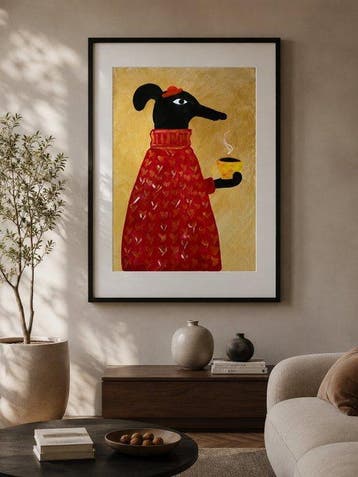 Tetiana Zaitseva - Acrylic Painting XL Autumn Dog no 291