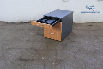 Antraciet ladeblok 4 laden multiplex front 62 cm breed, Huis en Inrichting, Minder dan 50 cm, Gebruikt, Verzenden, Minder dan 100 cm