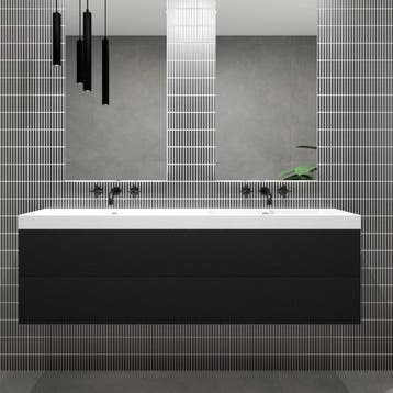Wand Mozaïek Tegels Kitkat Factory Keramiek Zwart Mat - M.., Nieuw, Ophalen of Verzenden, 20 tot 40 cm, 10 m² of meer