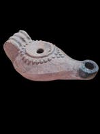 Oud-Romeins Terracotta, Stunning Rare Feet Olielamp - 104.1