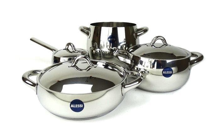 Alessi - Stefano Giovannoni - Kookpottenset (7) - Mama -, Antiek en Kunst, Antiek | Keukenbenodigdheden