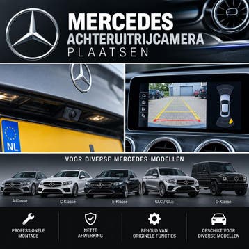 Achteruitrijcamera inbouw Mercedes in originele scherm, Auto diversen, Draadloos, Nieuw