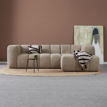 *WOONWINKEL* Design Bank Beige Hoek Rechts, Verzenden, Nieuw