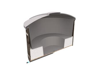 Hottub Premium, Ø 207, grijs graniet met deksel en trap., Tuin en Terras, Verzenden, Nieuw
