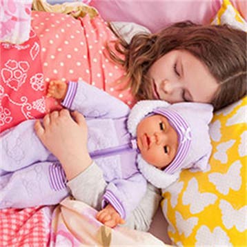 Bayer Design - Babypop Piccolina Magic Eyes 46cm, Ophalen of Verzenden, Zo goed als nieuw