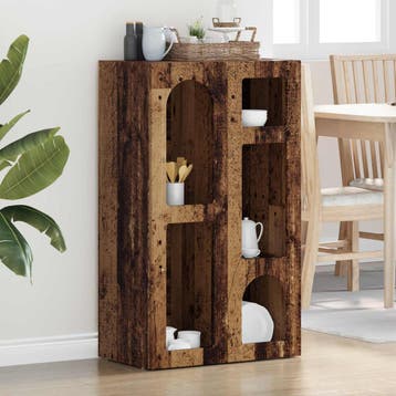vidaXL Dressoir ELST Oudhout 59 x 35 x 100,5 cm Bewerkt hout, Huis en Inrichting, Kasten | Dressoirs, Verzenden, Nieuw, Overige houtsoorten