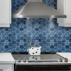 Zelfklevende Mozaïek Tegel - Afimera Blue Marble Hexagon -, Ophalen of Verzenden, Nieuw