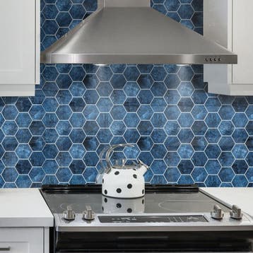 Zelfklevende Mozaïek Tegel - Afimera Blue Marble Hexagon -, Ophalen of Verzenden, Nieuw