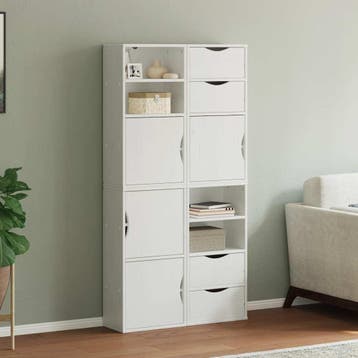 vidaXL Bijzetkasten 4 st ODDA 40x24x79 cm massief, Verzenden, Nieuw, Grenenhout