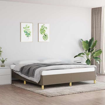 vidaXL Boxspring bed stof taupe 160x200 cm, Huis en Inrichting, Slaapkamer | Bedden, Verzenden, 200 cm, Stof, 160 cm