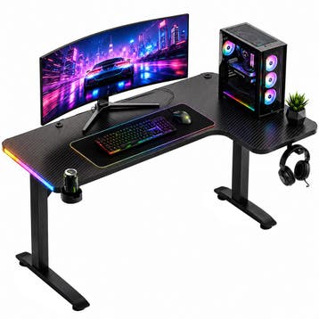 Avalo Gaming Bureau - 160x100x75 CM - L Vormig Hoekbureau -, Huis en Inrichting, Bureaus, Verzenden, Nieuw