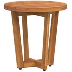 Acacia bijzettafel buiten 40cm | Laatste Stuk!, Ophalen of Verzenden, Zo goed als nieuw, Rond, Hout