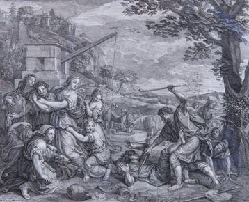 Charles Le Brun (1619-1690) - Mozes verdedigt de dochters