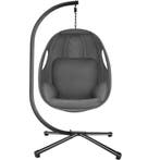 Hangstoel Anika met frame en kussen 160 kg - antraciet, Verzenden, Nieuw