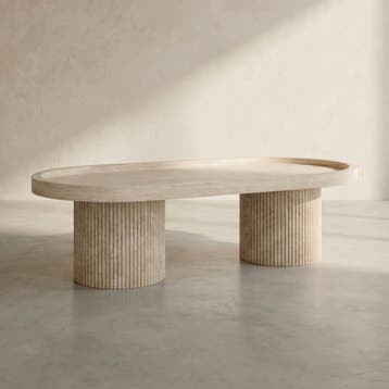 *WOONWINKEL* Salontafel Met Travertin-look, Verzenden, Nieuw