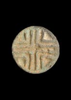 West-Aziatisch Brons Cirkelvormige stempelzegel (Zonder, Antiek en Kunst