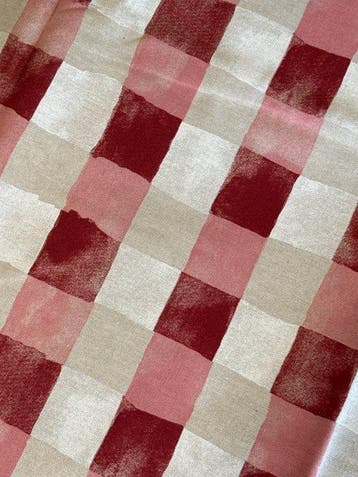 San Leucio top quality - exclusieve rode geruite slaapbank, Antiek en Kunst