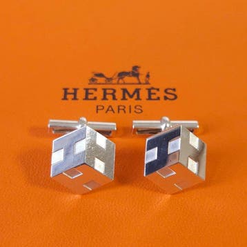 Zonder minimumprijs - Hermès - Manchetknopen - H Cube -