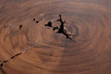 Massief houten salontafel GOA 50cm acaciaboomstamkruk, Huis en Inrichting, Banken | Voetenbanken en Poefen, Ophalen of Verzenden