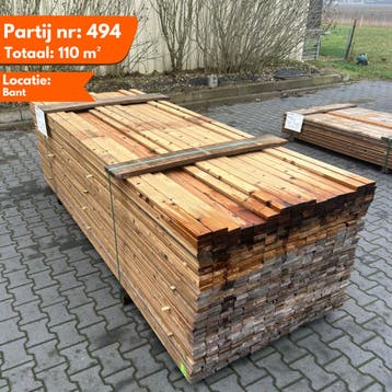 Thermo Vuren Geschaafde Plank 3000x66x18mm, Ophalen of Verzenden, Nieuw