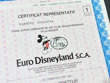 Euro Disneyland S.C.A. (Euro Disney) - 1 Aandelenbewijs van, Nieuw