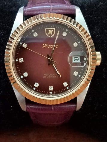 Nivada - (Serviced) Grenchen Ref: N014M Fluted Bezel 21J -, Nieuw