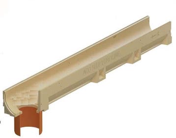ACO Euroline gootelement onderuitloop Ø110mm H100 zonder, Ophalen of Verzenden, Nieuw
