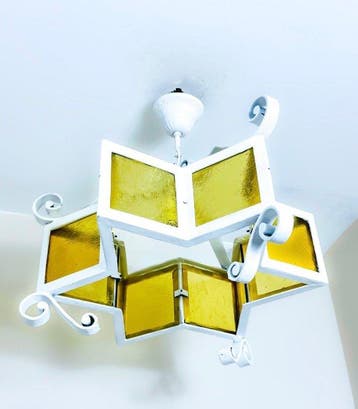 Art Brutaliste - Kroonluchter - IJzer, Glas - Luster ster