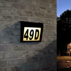 Solar Huisnummer Axel zwart op zonne energie met nummers, Zonne-energie, Verzenden, Minder dan 50 watt, Wandlamp