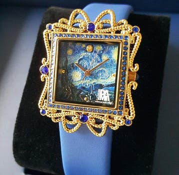 van Gogh - The Starry Night - Diamond - Official - Swiss -, Sieraden, Tassen en Uiterlijk, Nieuw