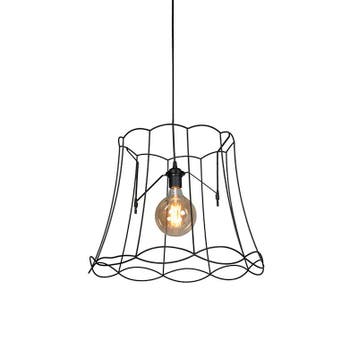 Retro hanglamp zwart 50 cm - Granny Frame, Verzenden, Nieuw, Retro