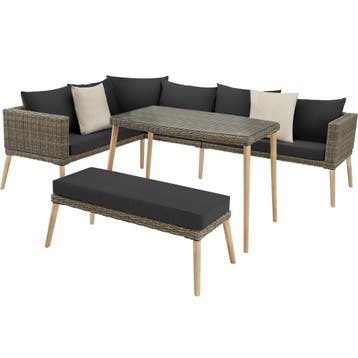 Rotanlounge met aluminium frame Pula - natuur, Verzenden, Nieuw